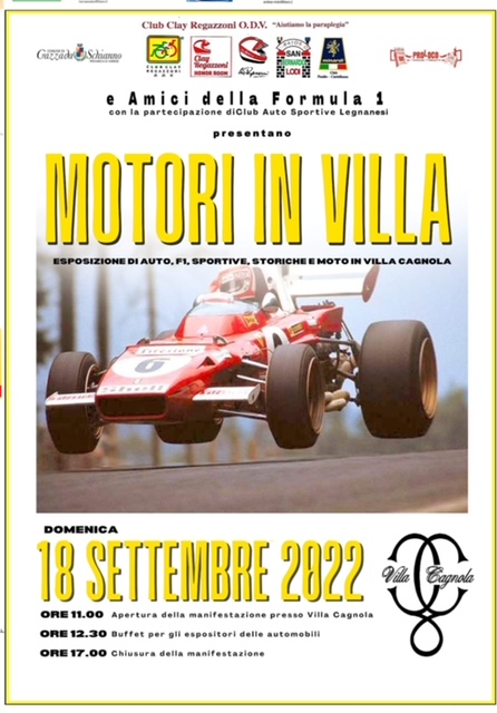 Il 18 settembre a Gazzada: “Motori in villa”